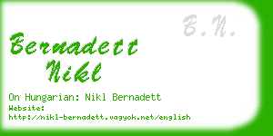 bernadett nikl business card